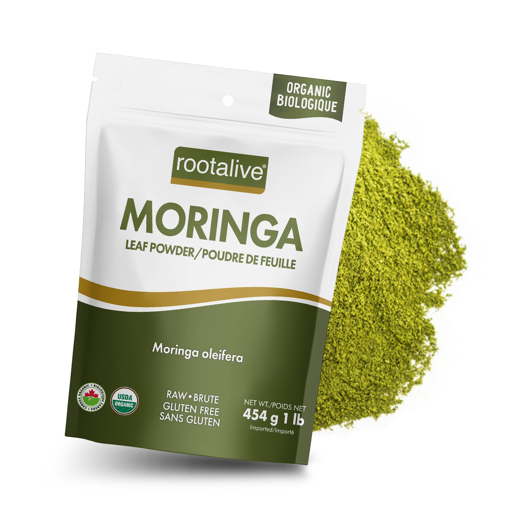 Organic Moringa Leaf Powder 454g - Rootalive Inc.
