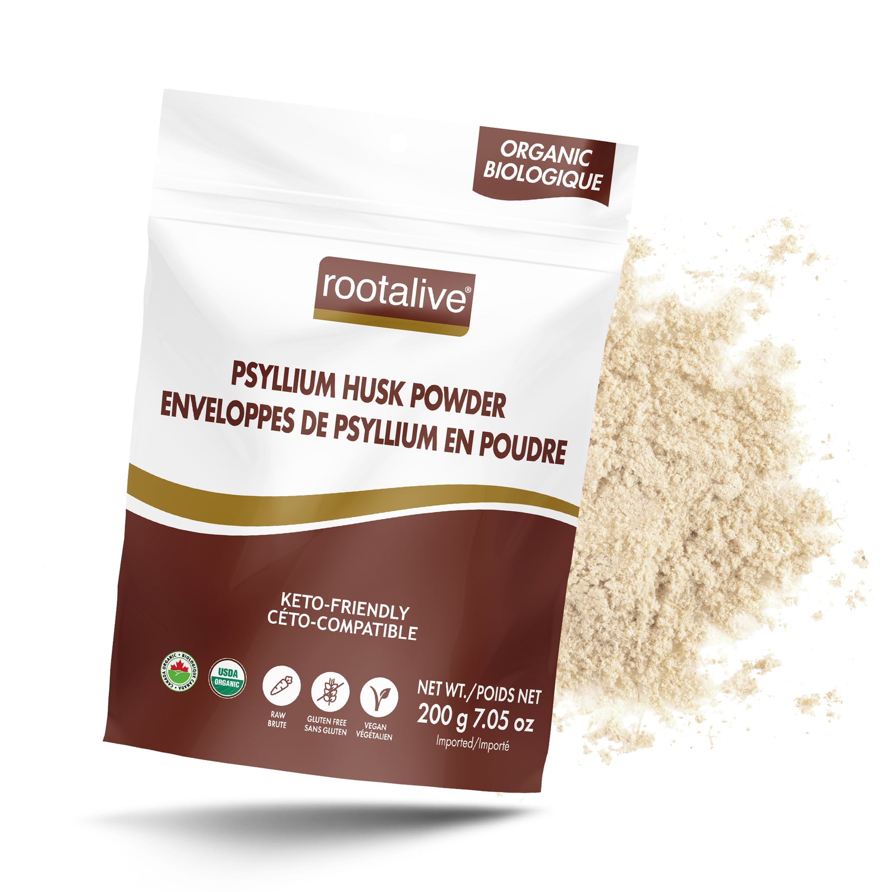 Organic Psyllium Husk Powder 200g - Rootalive Inc.