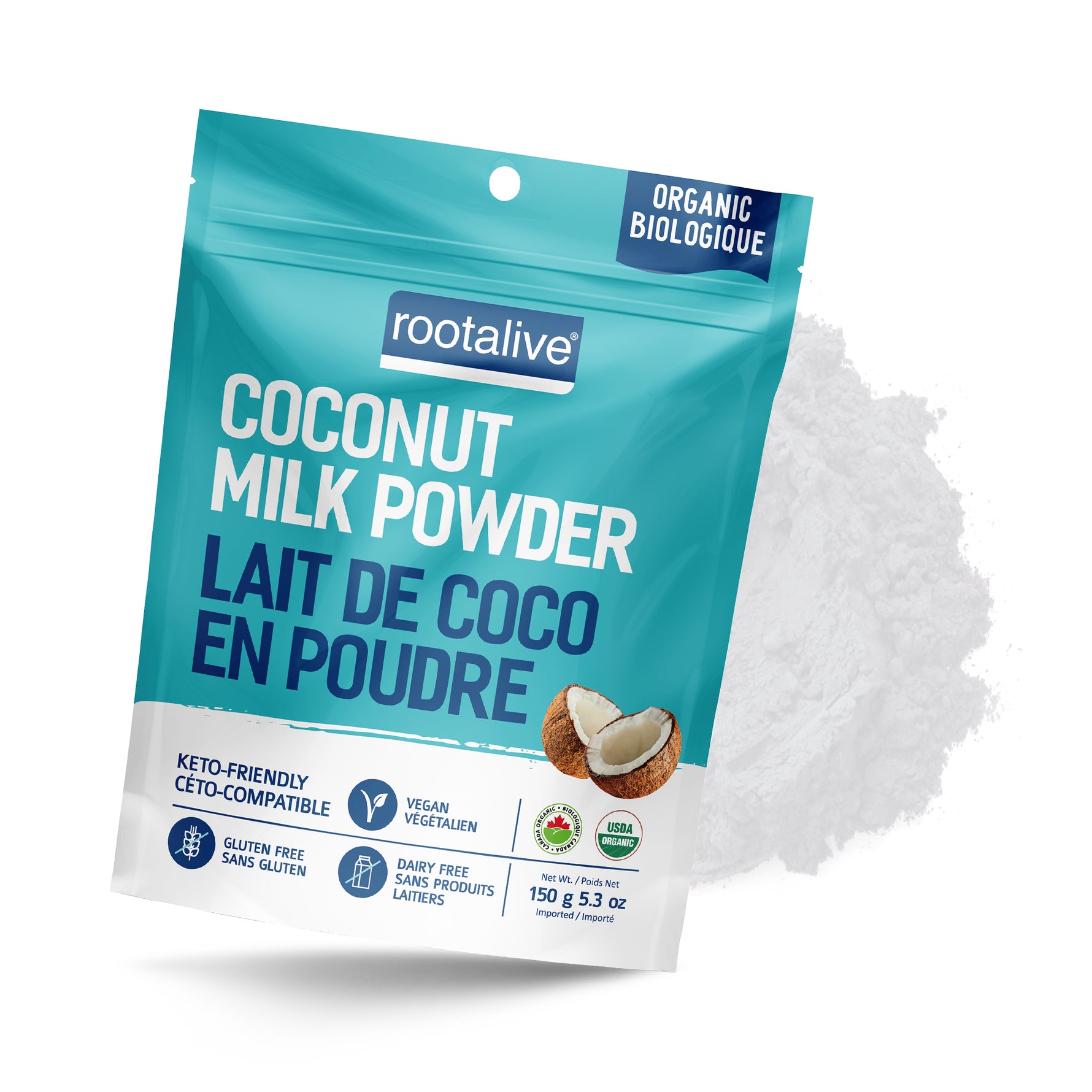 Organic Coconut Milk Powder 150g - Rootalive Inc.