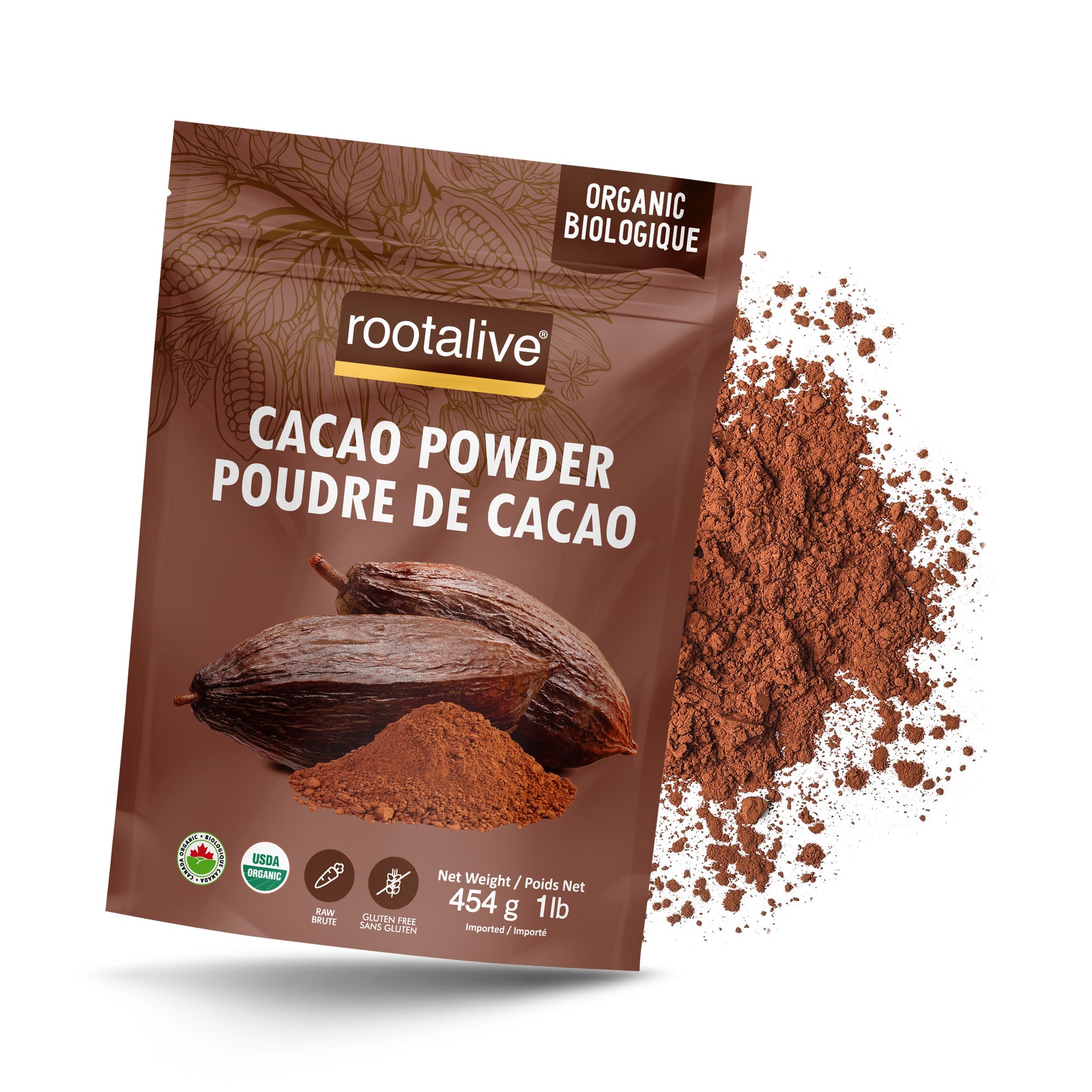 Organic Cacao Powder 454g - Rootalive Inc.