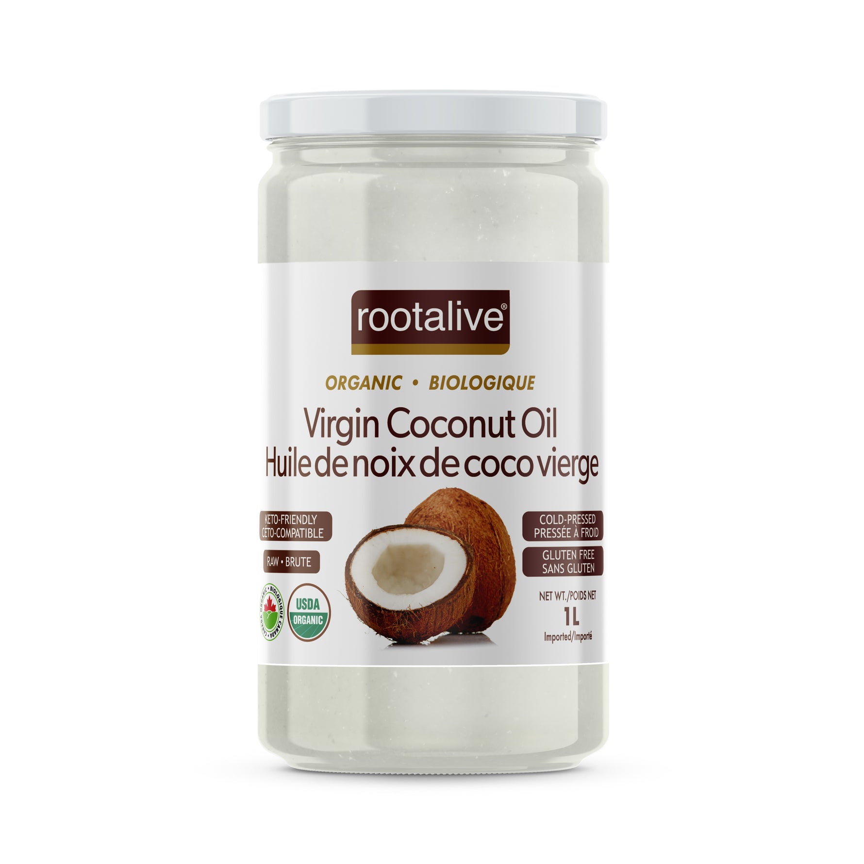 Organic Virgin Coconut Oil 1 litre - Rootalive Inc.