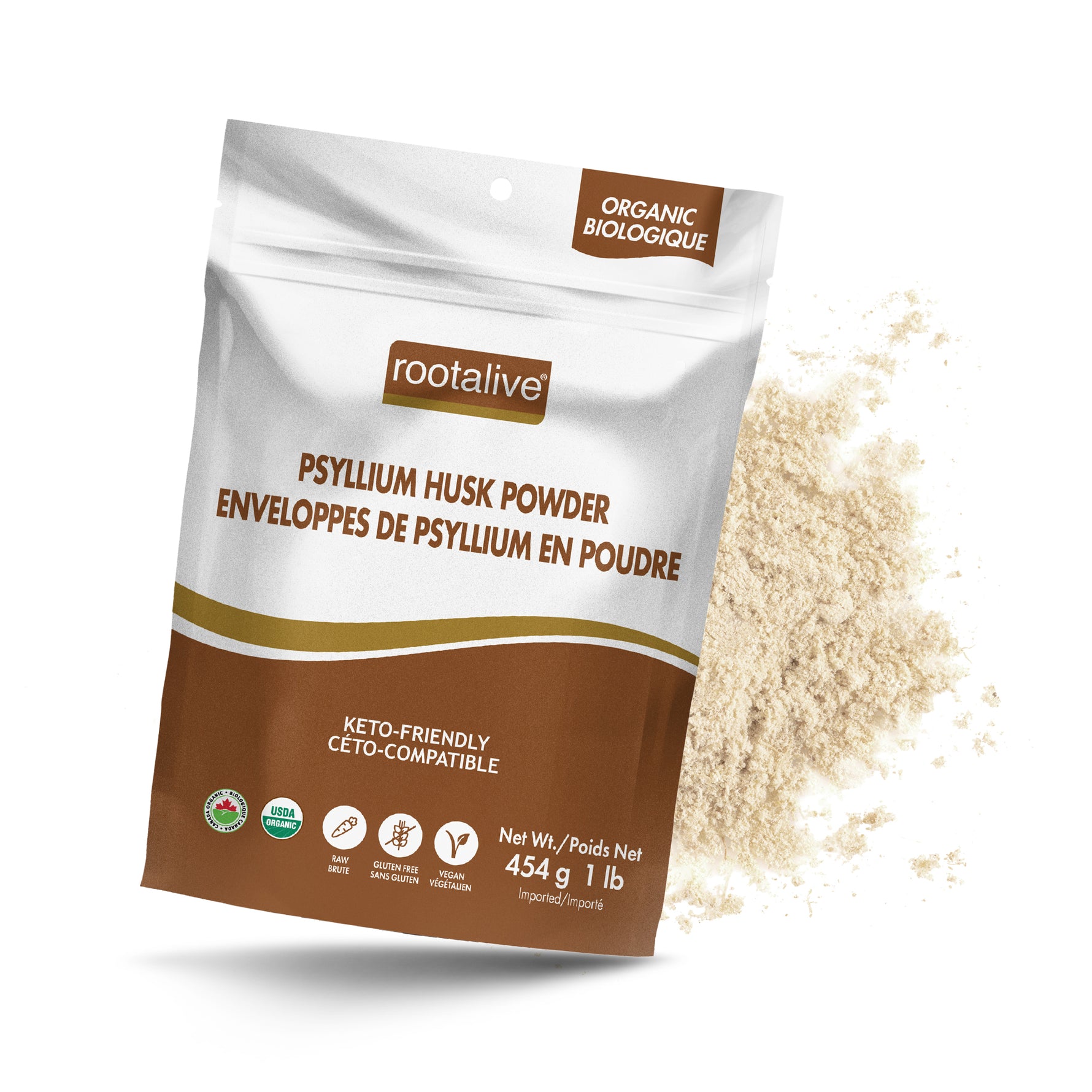 Organic Psyllium Husk Powder 454g - Rootalive Inc.