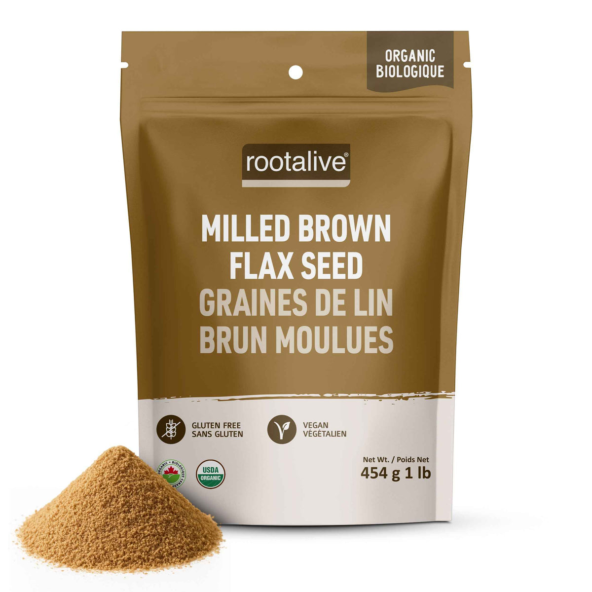 Organic Milled Brown Flax Seed 454g