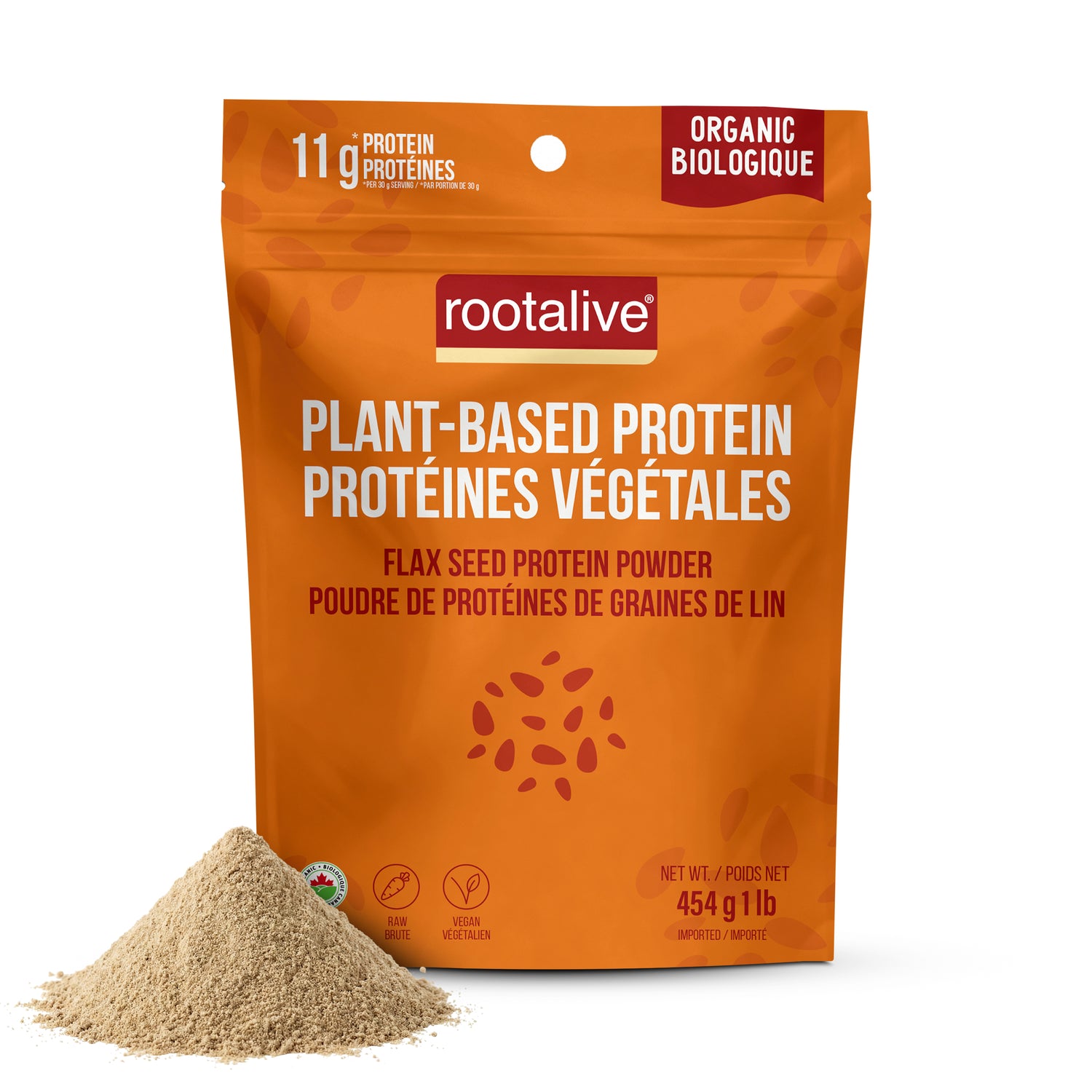 Organic Flax Seed Protein Powder, 454g