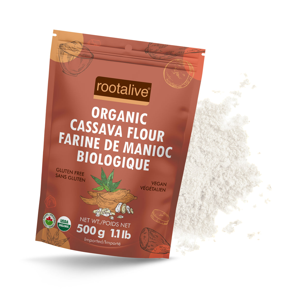 Organic Cassava Flour 500g - Rootalive Inc.