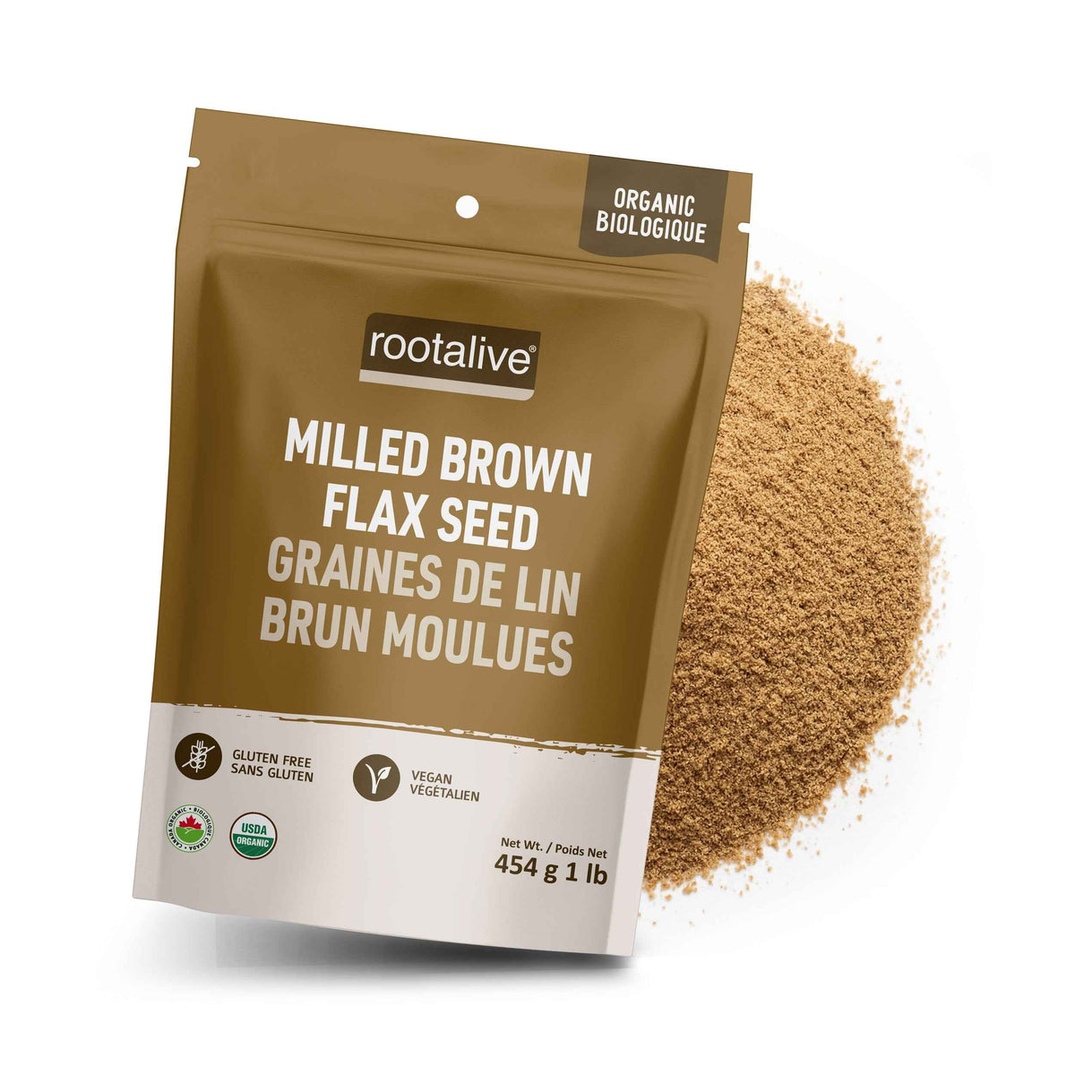 Organic Milled Brown Flax Seed 454g