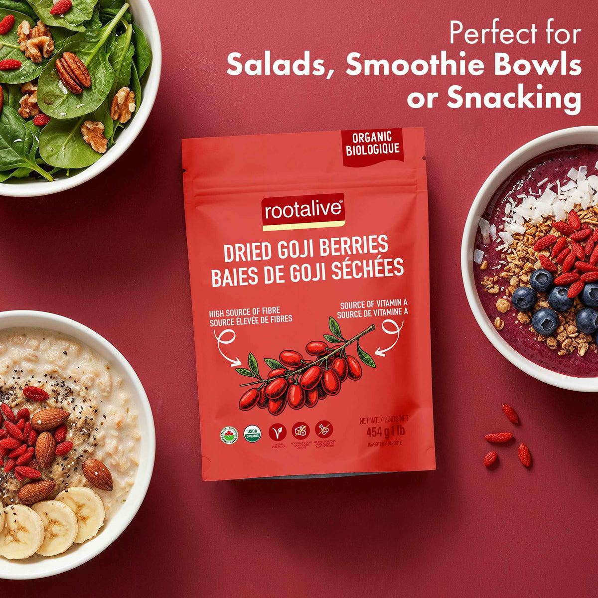 Organic Dried Goji Berries 454g