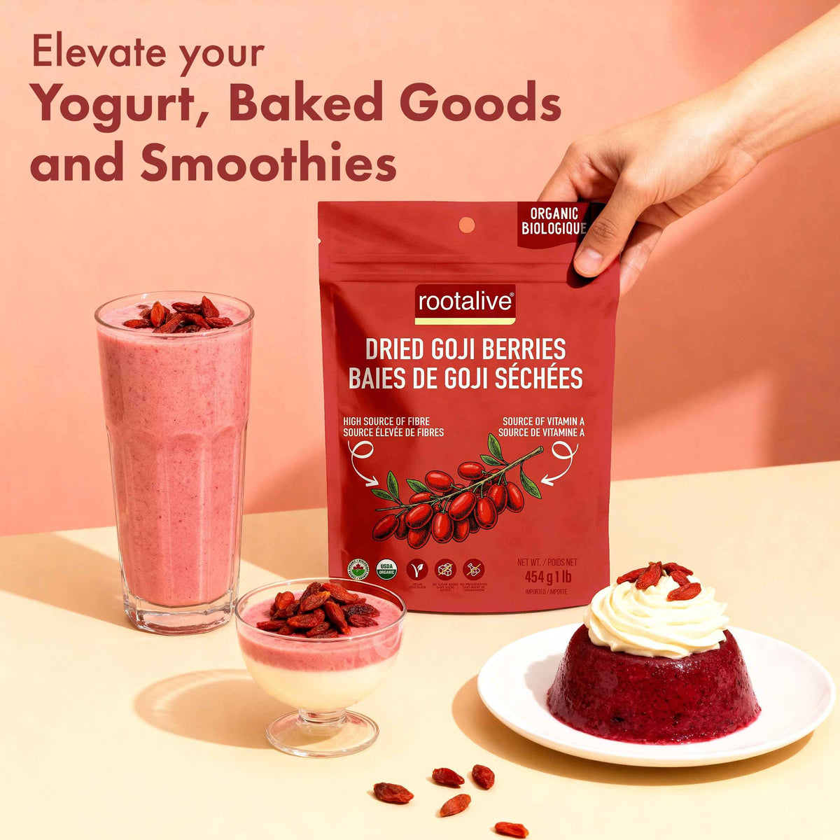 Organic Dried Goji Berries 454g