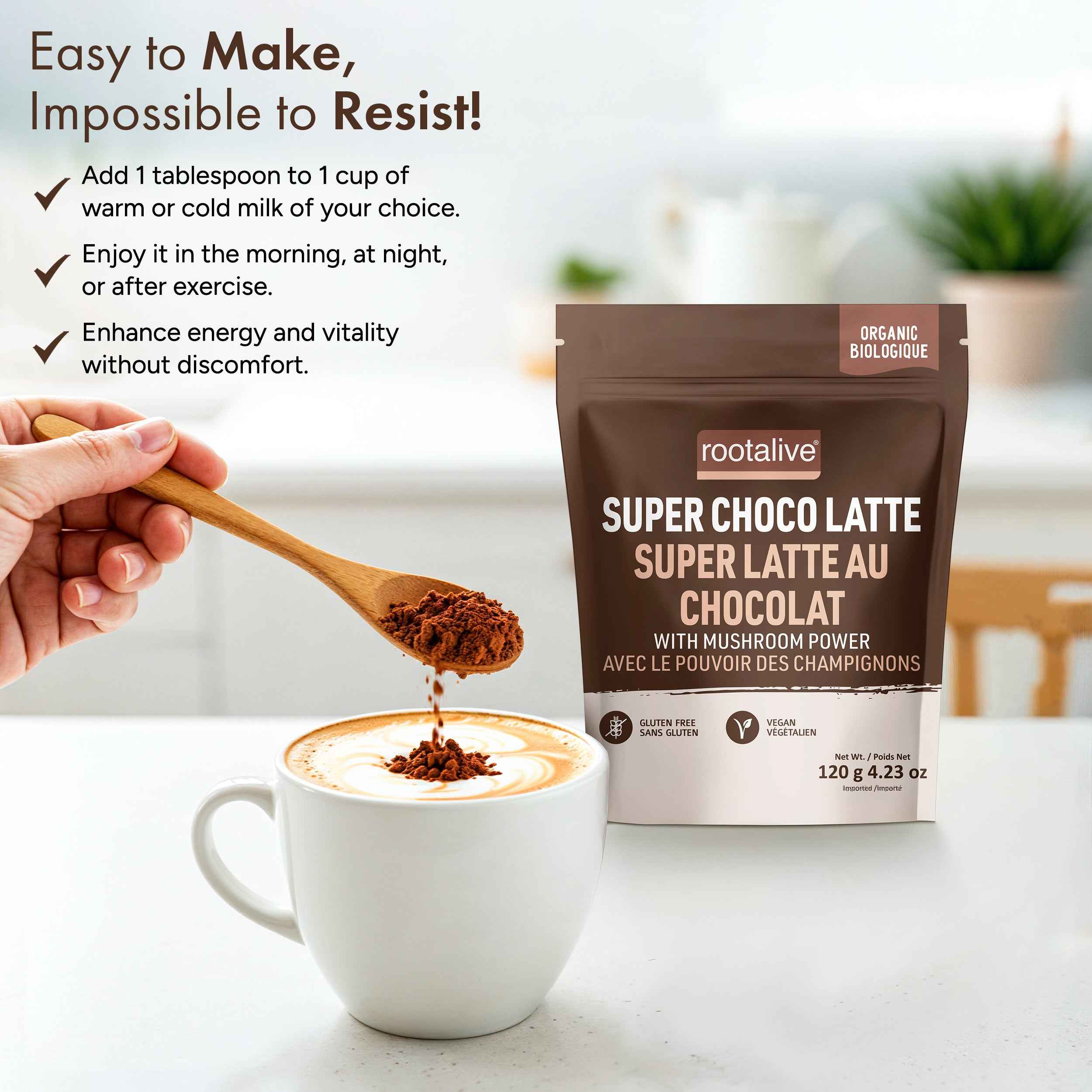 Organic Super Choco Latte 120g - Rootalive Inc.