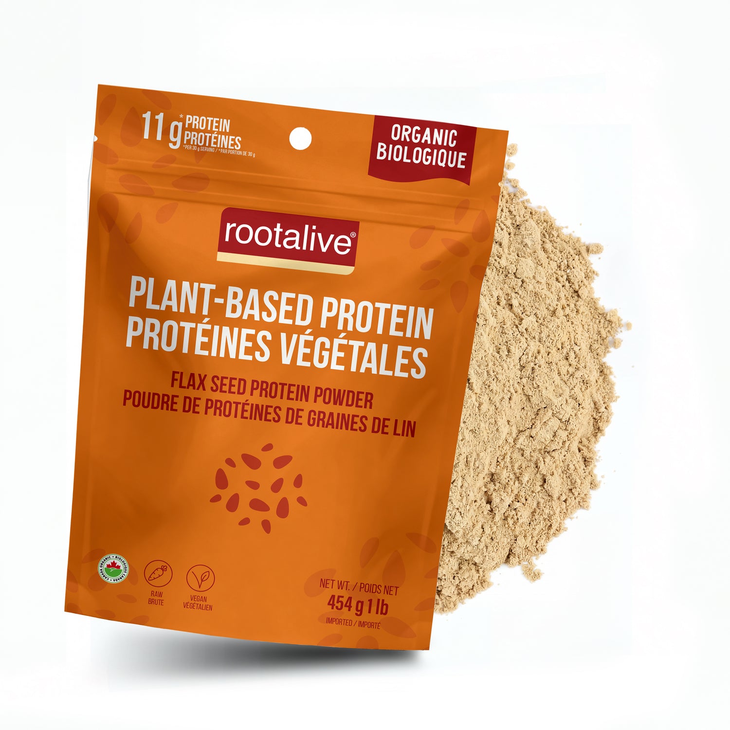 Organic Flax Seed Protein Powder, 454g