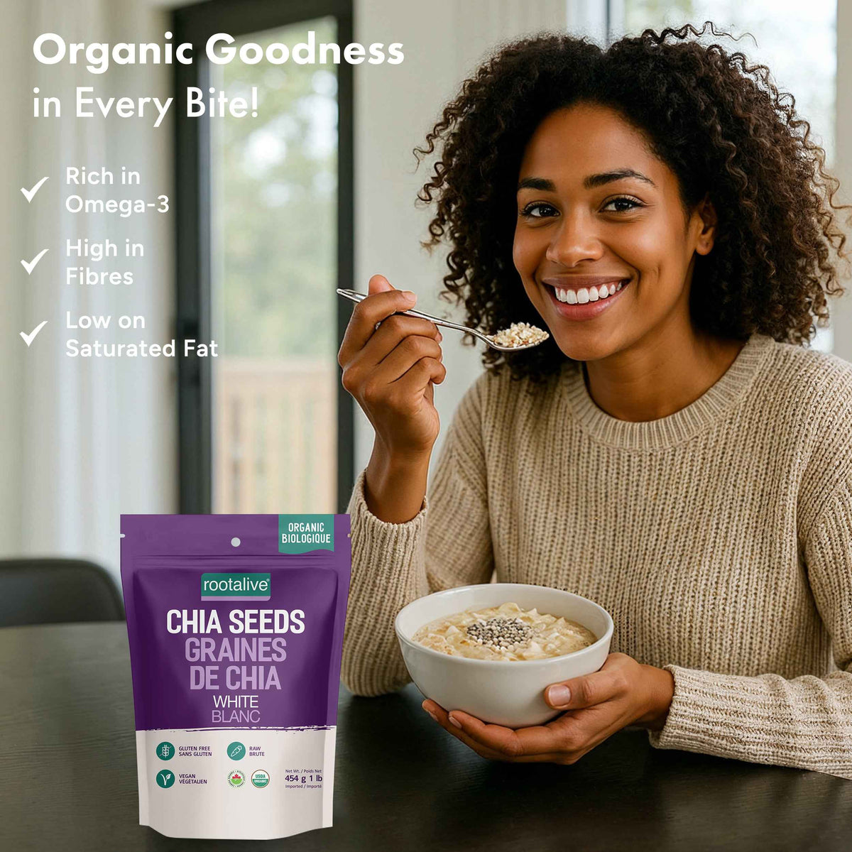 Organic White Chia Seeds 454g