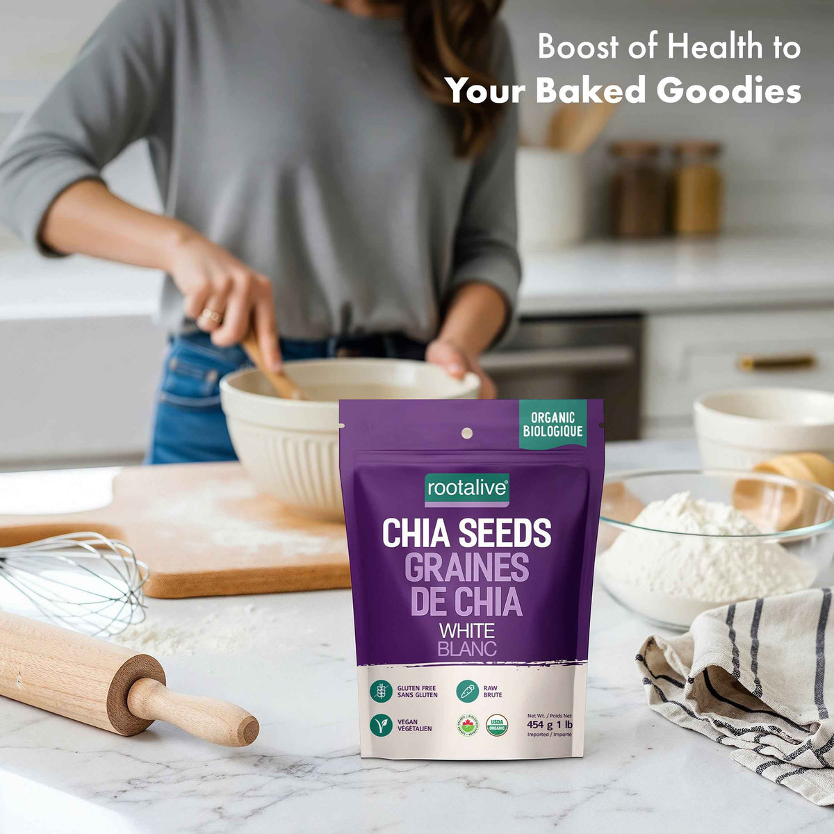 Organic White Chia Seeds 454g