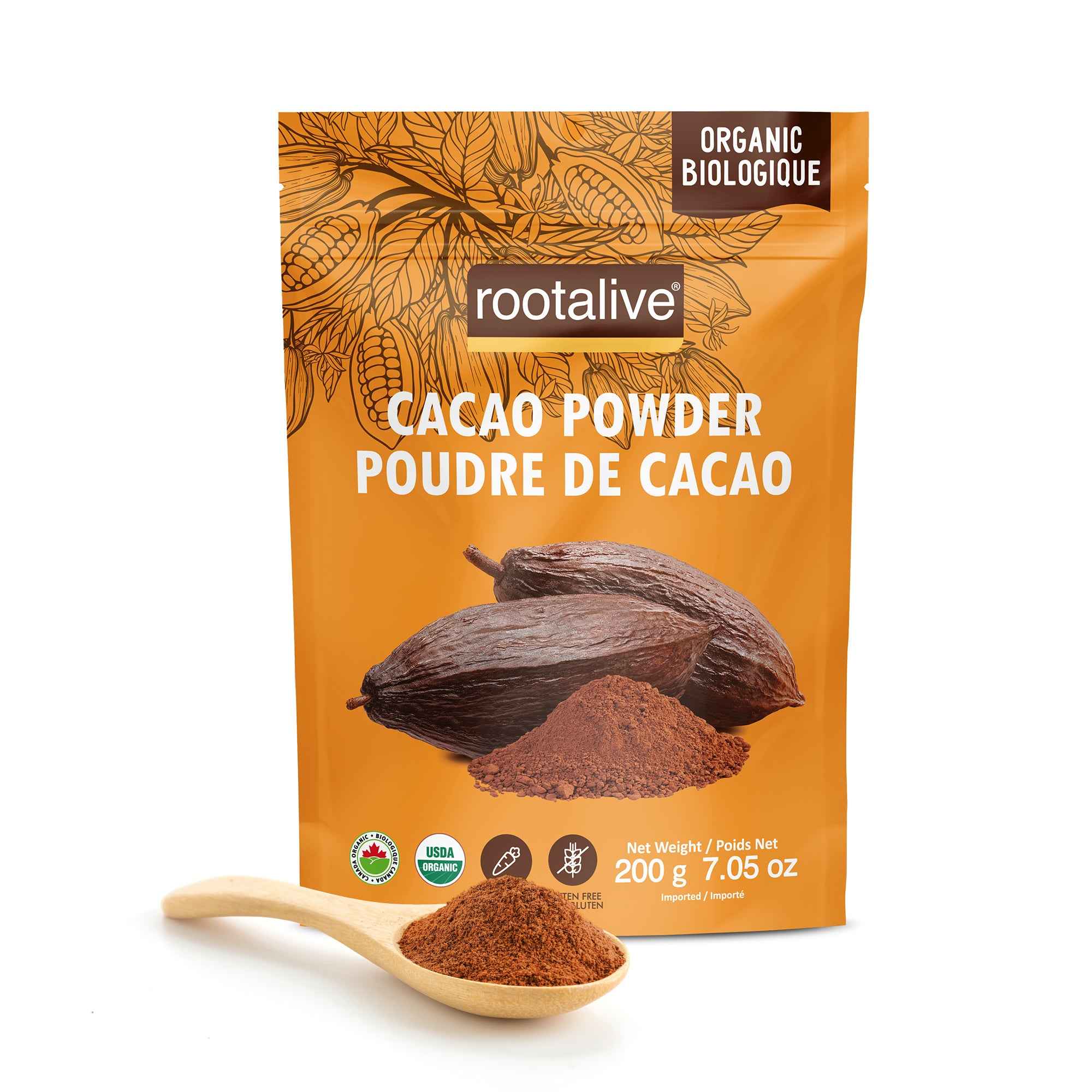 Organic Cacao Powder 200g - Rootalive Inc.