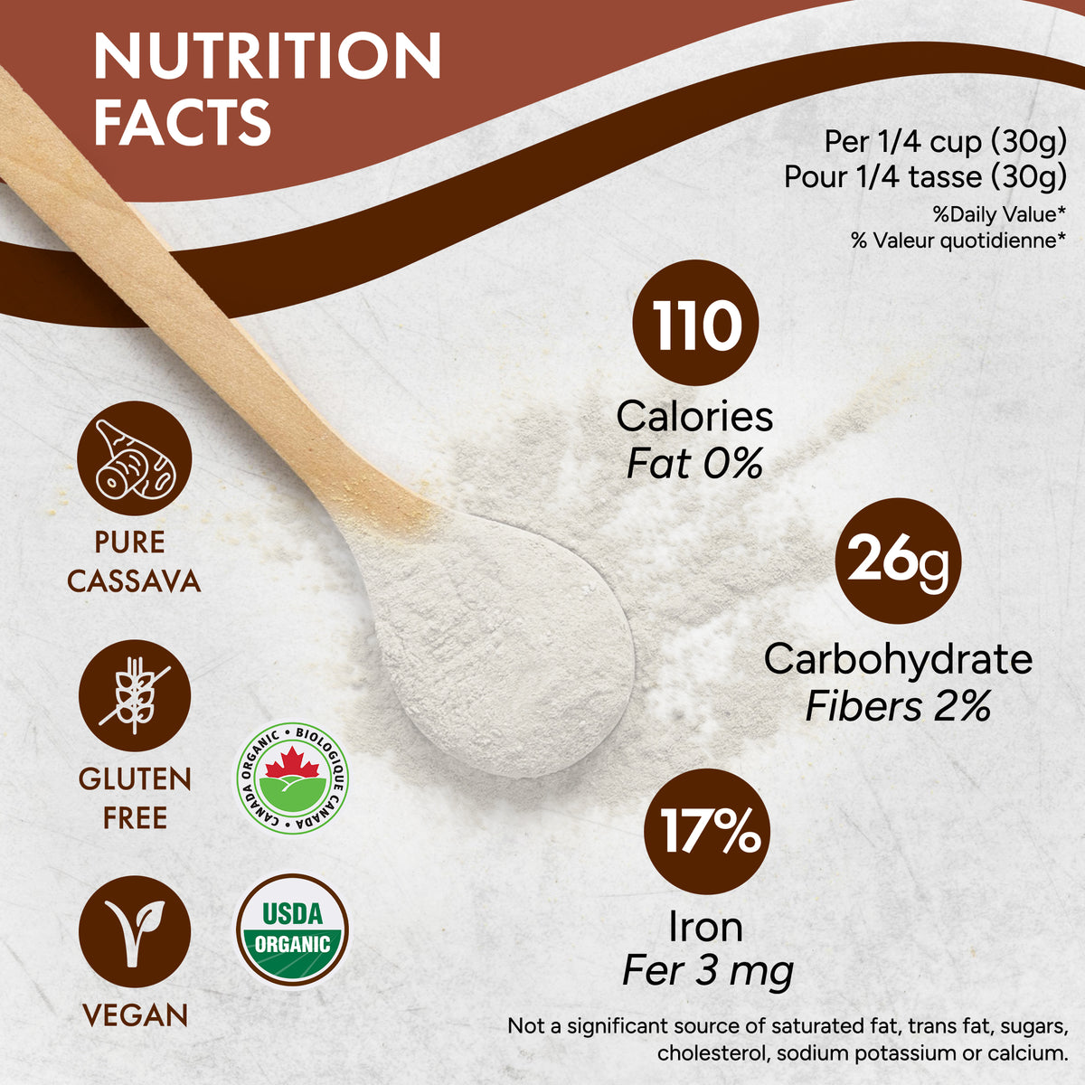 Organic Cassava Flour 500g - Rootalive Inc.