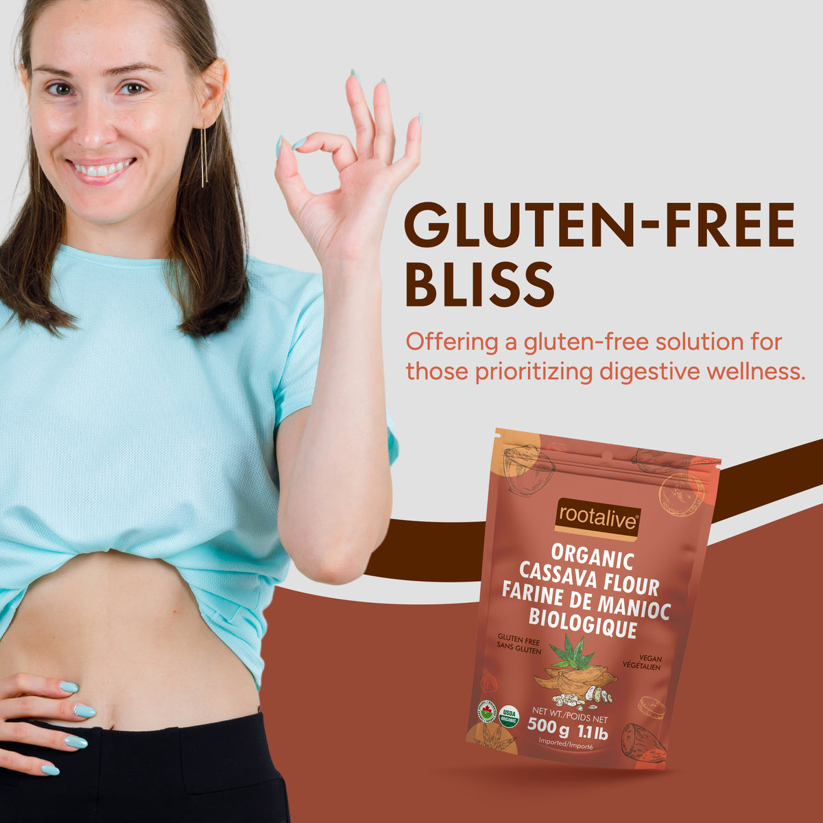 Organic Cassava Flour 500g - Rootalive Inc.