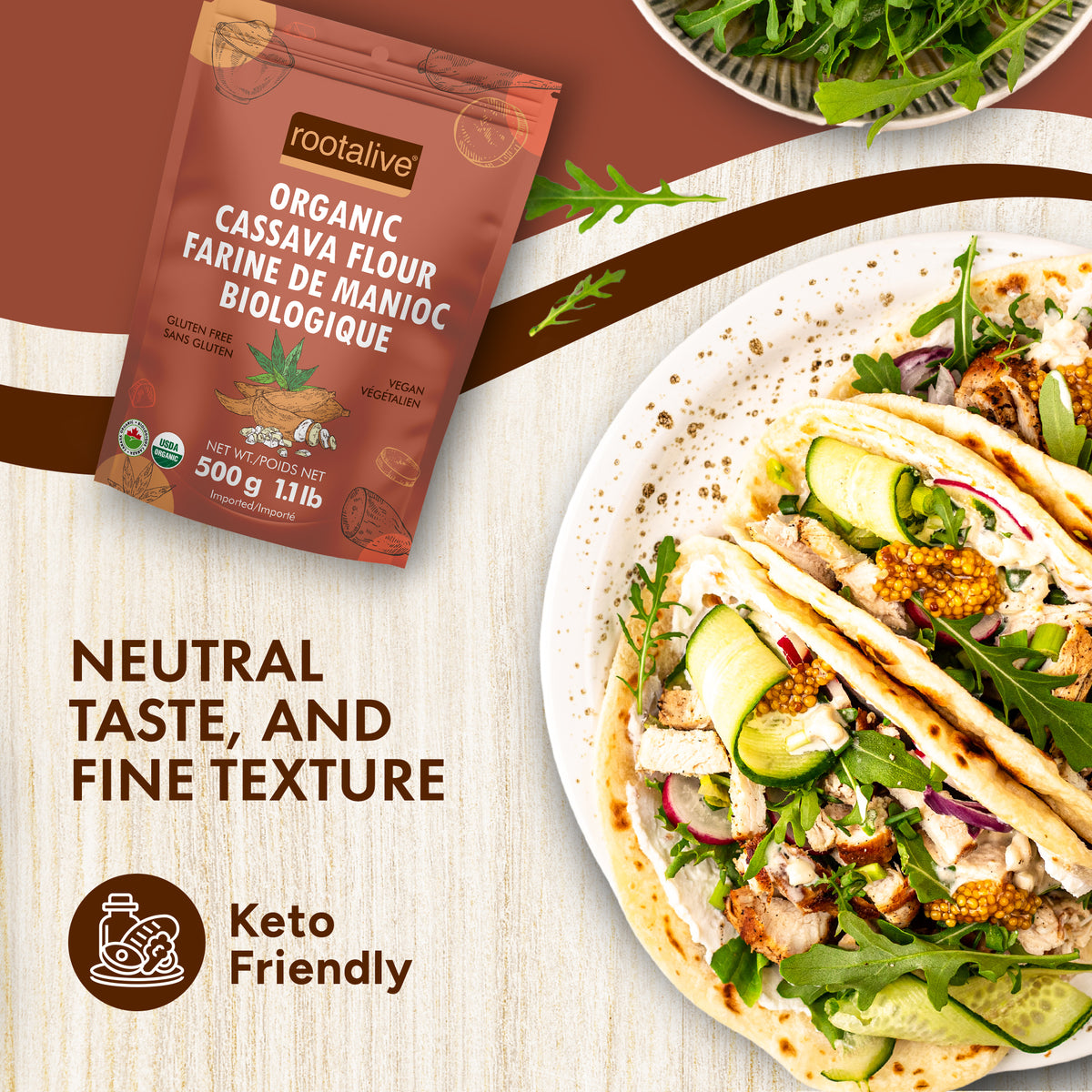 Organic Cassava Flour 500g - Rootalive Inc.