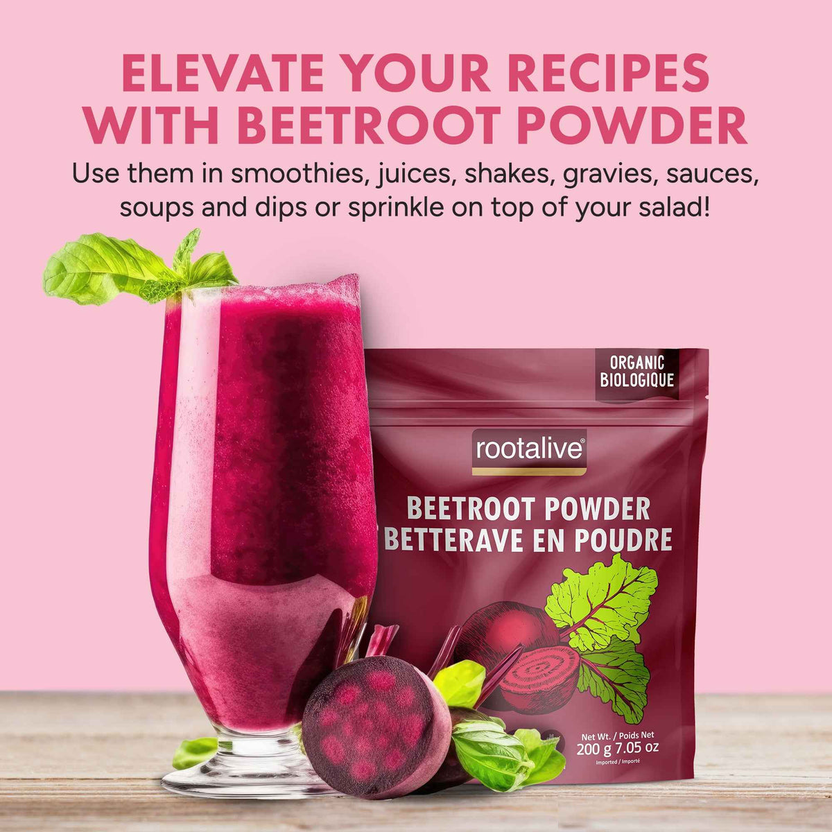 Beatroot Tower Organic Beetroot Powder 200g - Rootalive Inc.