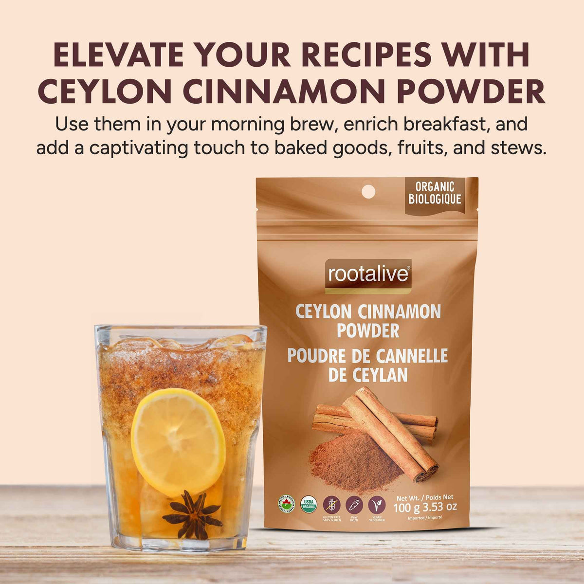 Organic Ceylon Cinnamon Powder 100g