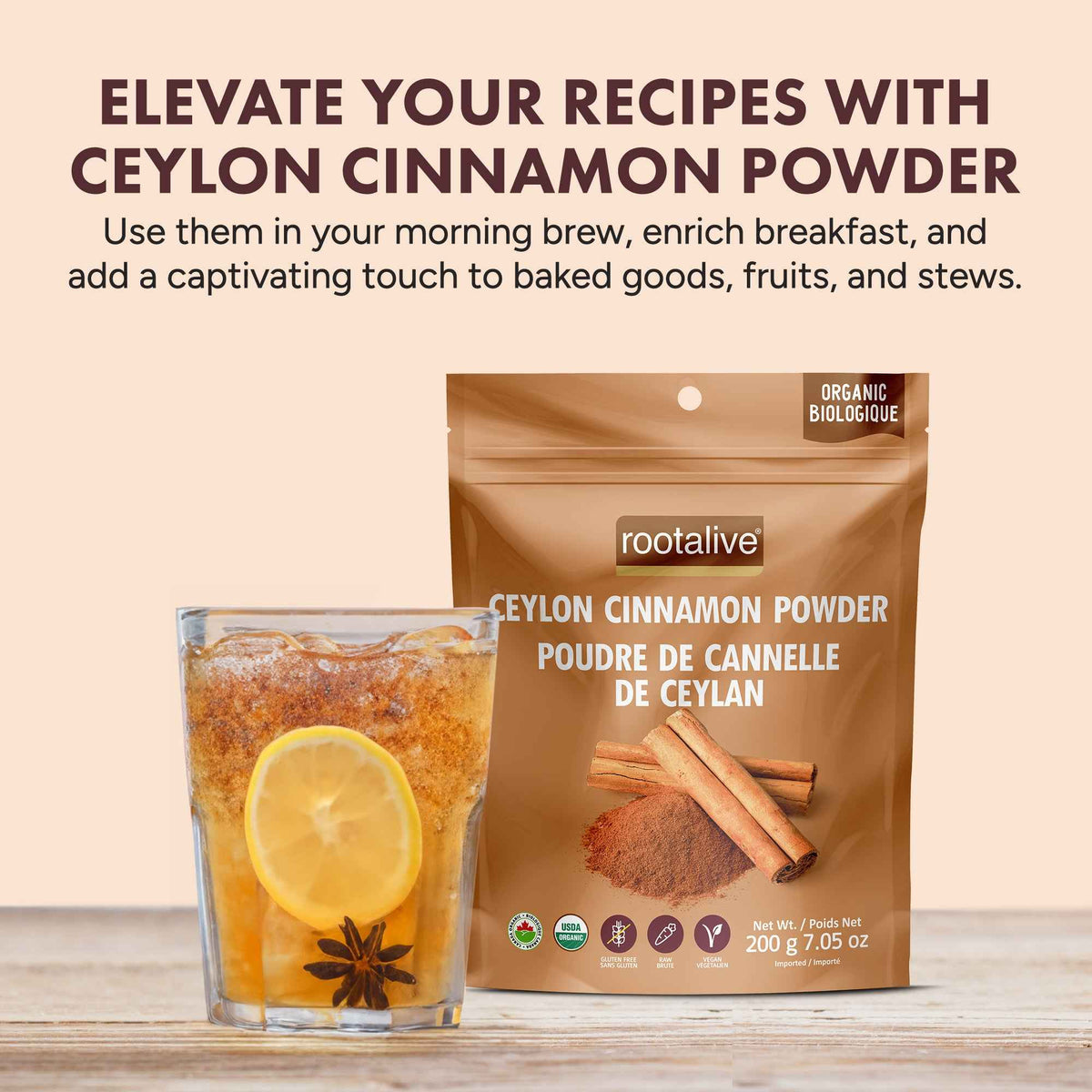 Organic Ceylon Cinnamon Powder 200g