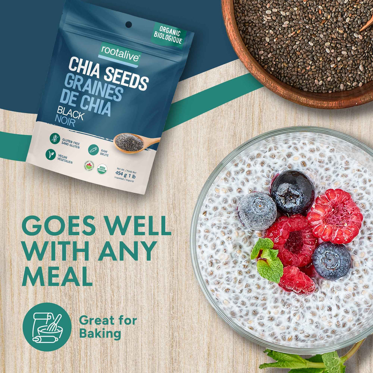 Organic Black Chia Seeds 454g