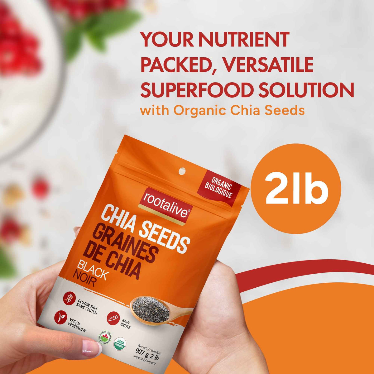 Organic Black Chia Seeds 907g