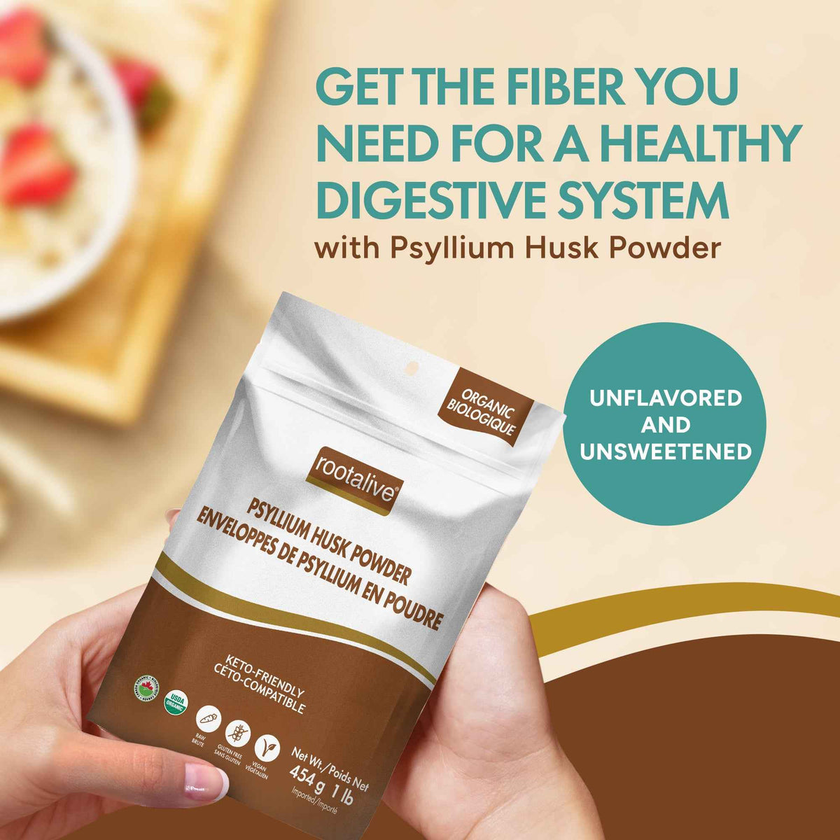 Organic Psyllium Husk Powder 454g