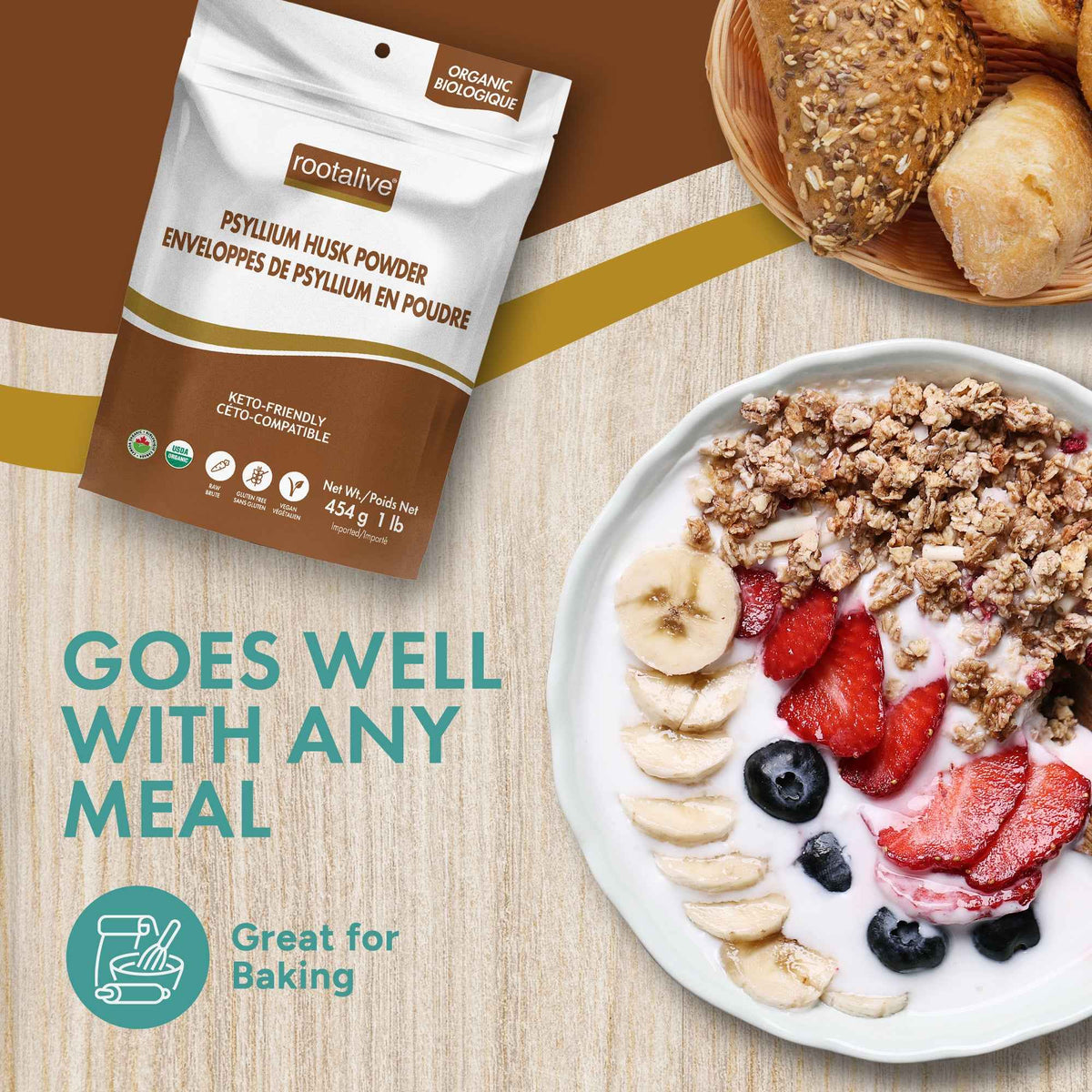 Organic Psyllium Husk Powder 454g