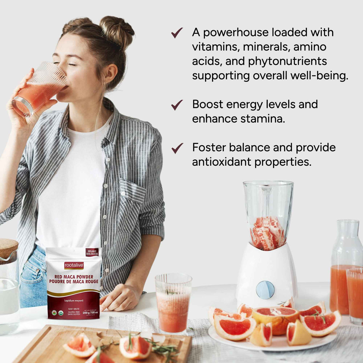 Organic Gelatinized Red Maca Powder 200g