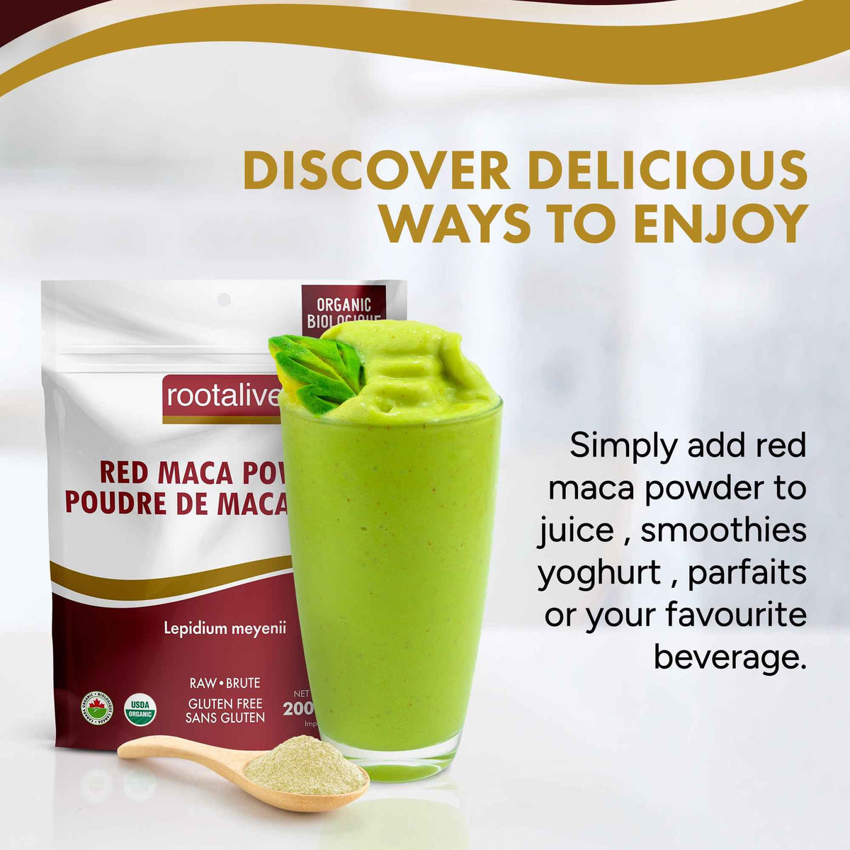 Organic Gelatinized Red Maca Powder 200g