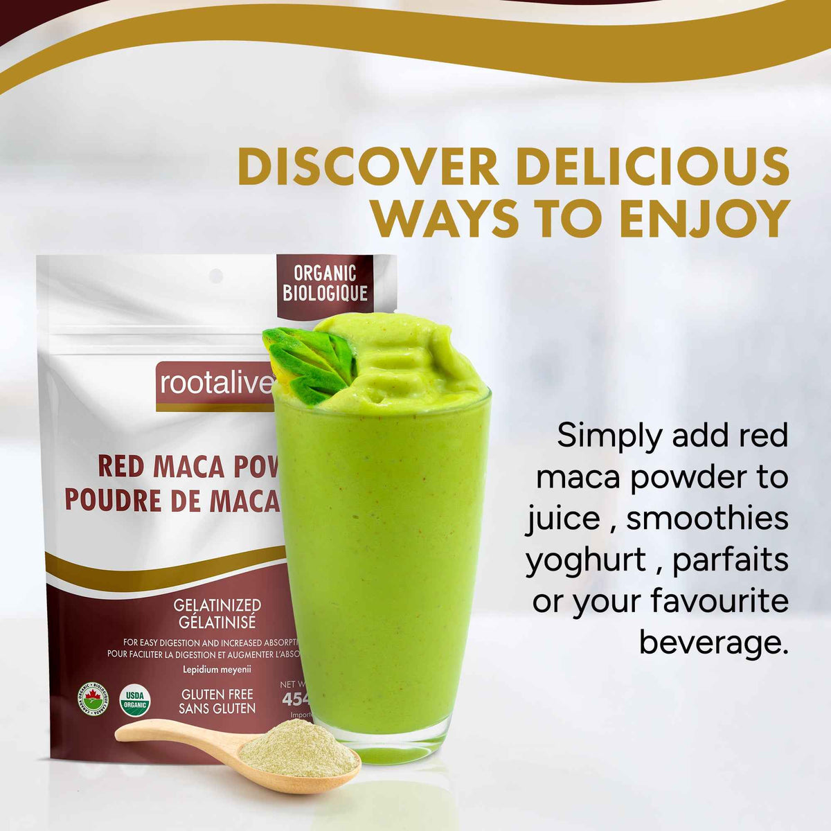 Organic Gelatinized Red Maca Powder 454g