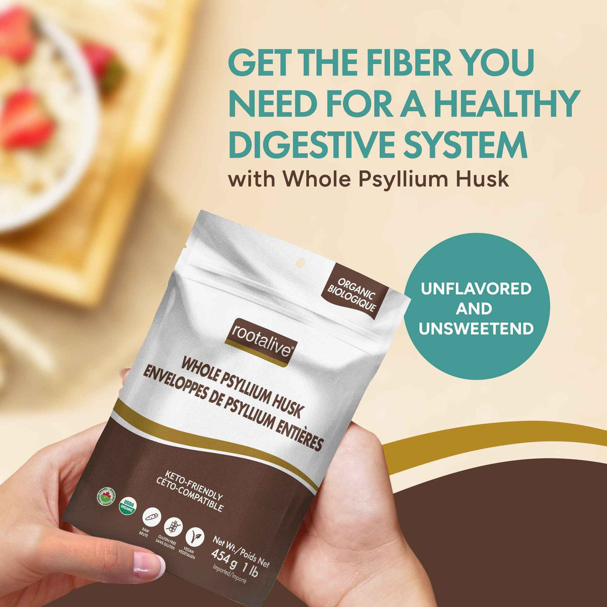 Organic Psyllium Husk Whole 454g