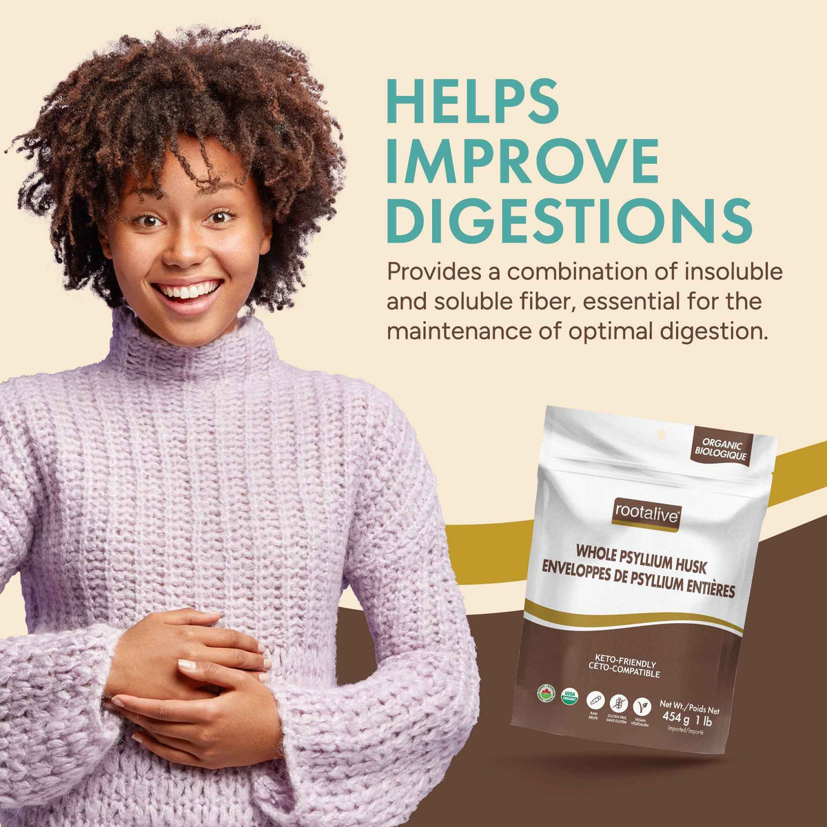 Organic Psyllium Husk Whole 454g