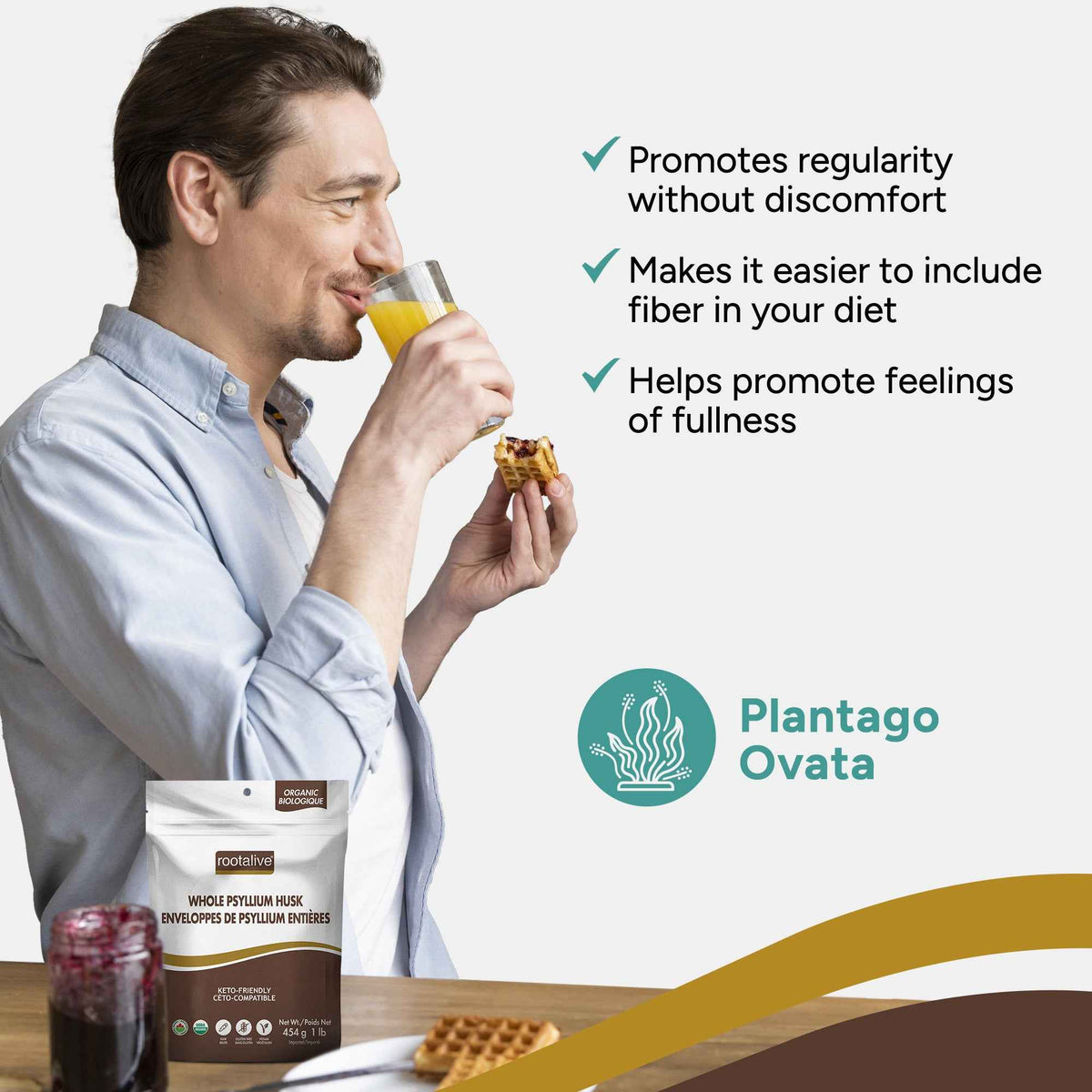 Organic Psyllium Husk Whole 454g