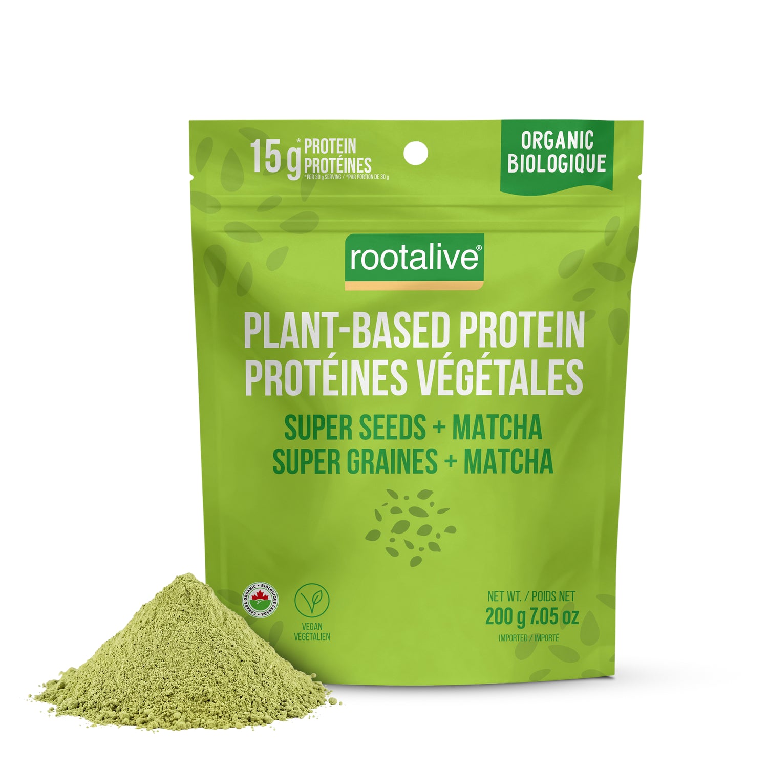Organic Super Seeds + Matcha Protein Powder 200g